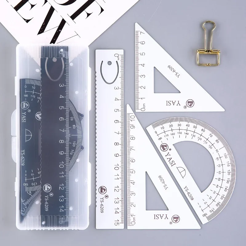 Set of 4 Aluminum Straight Rul - đánh giá và giá Office Technician