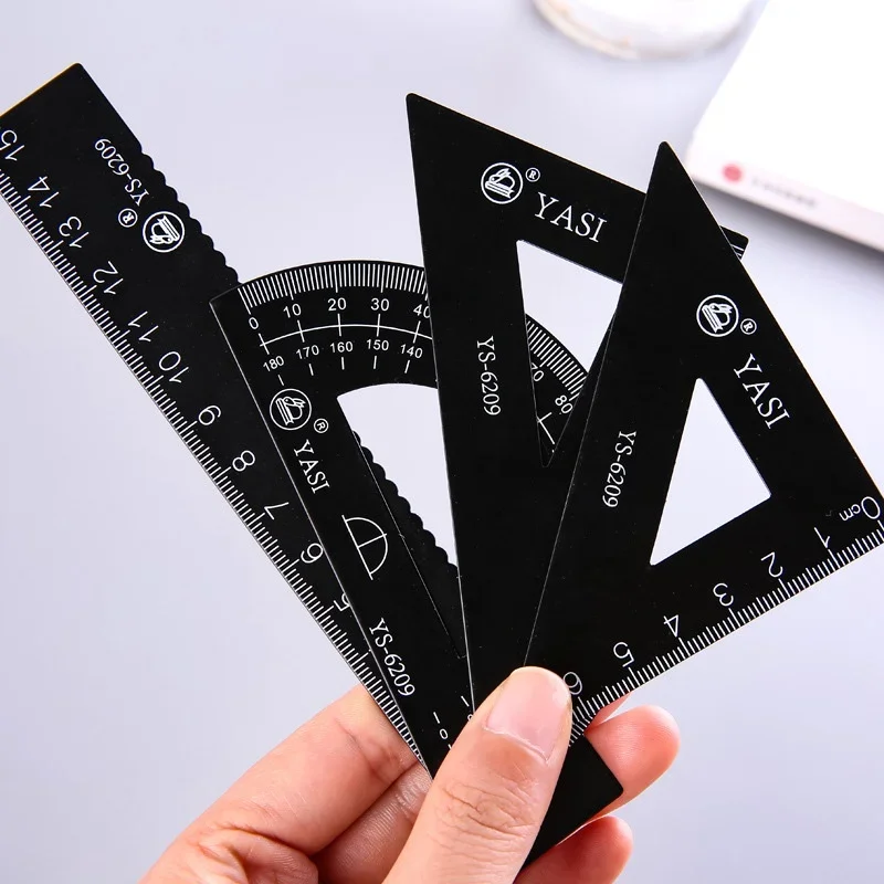 Set of 4 Aluminum Straight Rul - đánh giá và giá Office Technician