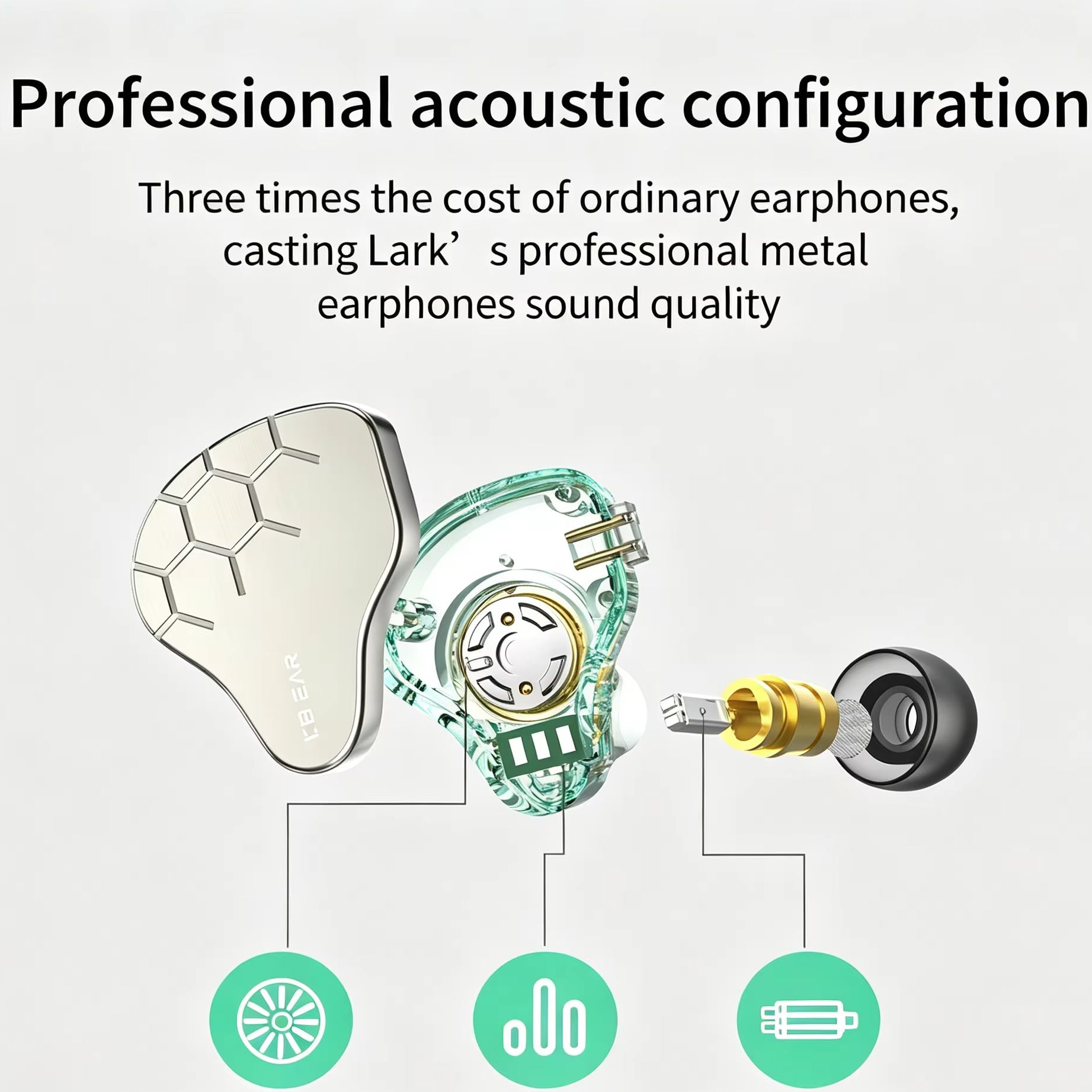 KBEAR Lark 1DD+1BA Hybrid IEM  - đánh giá và giá Office Tech Essentials