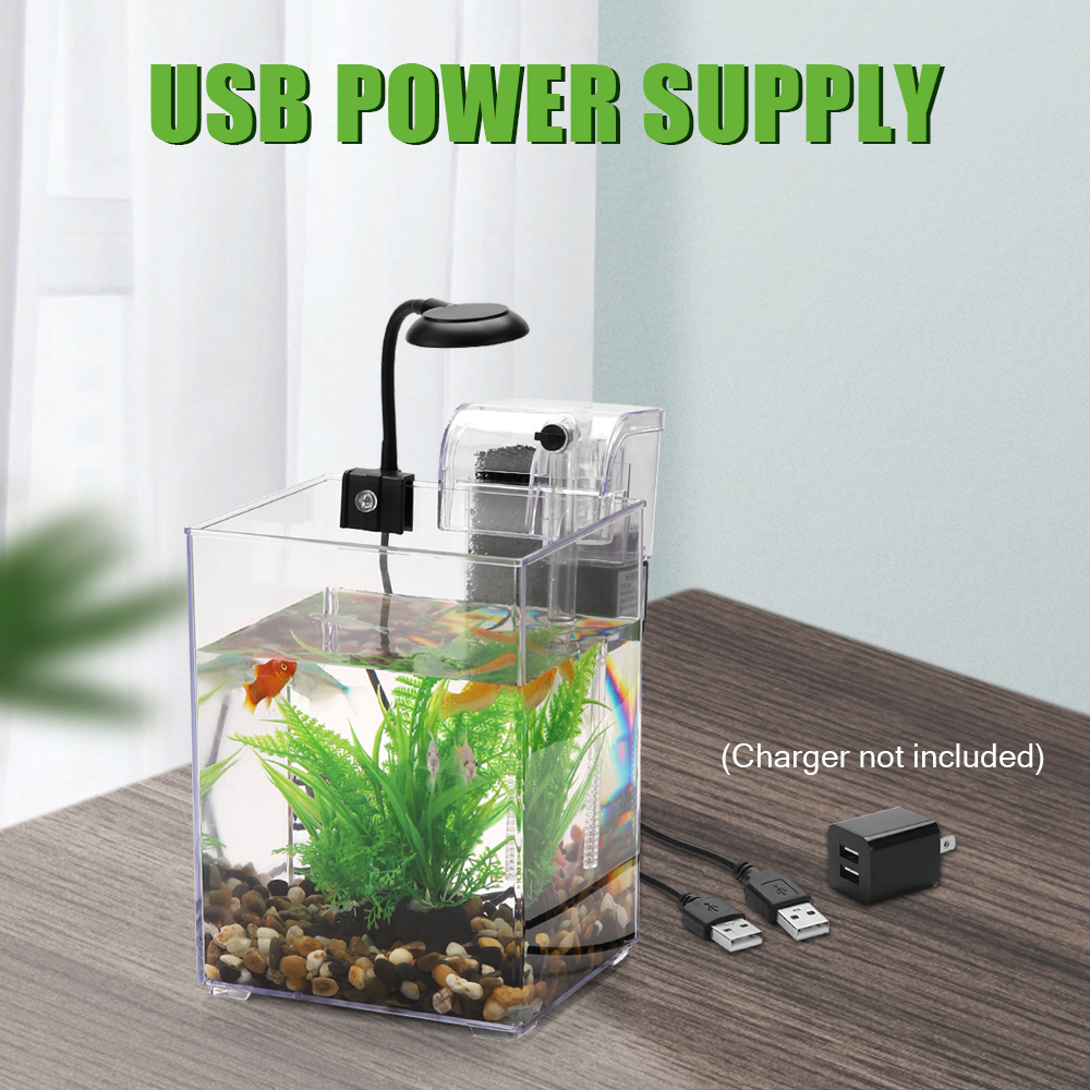 USB Desktop Fish Tank Set-Easy - đánh giá và giá Office Technician
